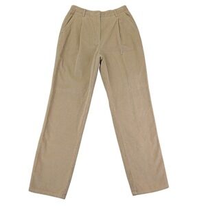 Aritzia Wilfred Free Lennox Corduroy Pant Women 6 Pleated Straight Leg Tan 75456